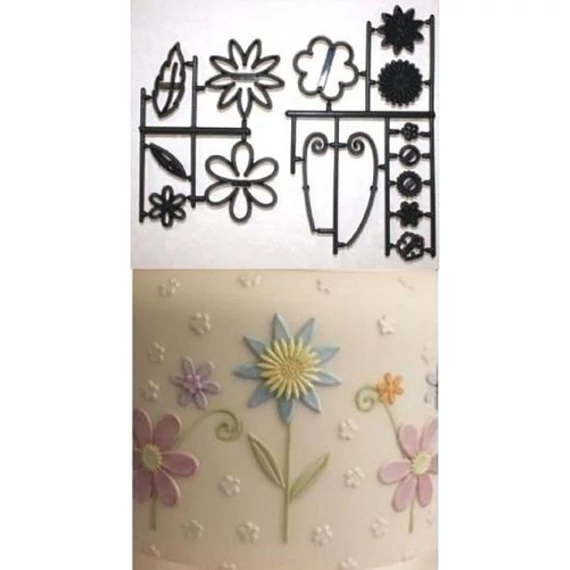 Virág kiszúró szett, 15 db. - Patchwork