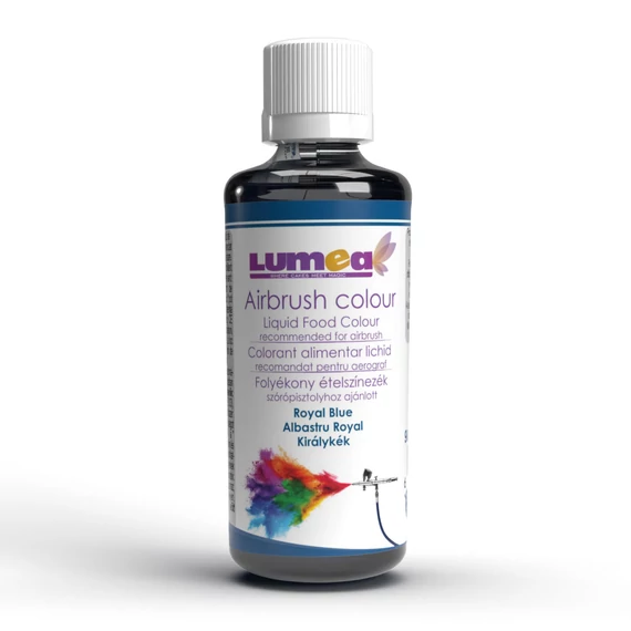 Királykék, víz alapú ételszínezék, 90ml - AirBrush-hoz ajánlott - Lumea