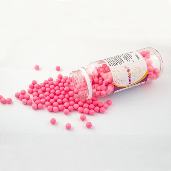 Rózsaszín cukorgyöngy, 5mm, 80g - Lumea