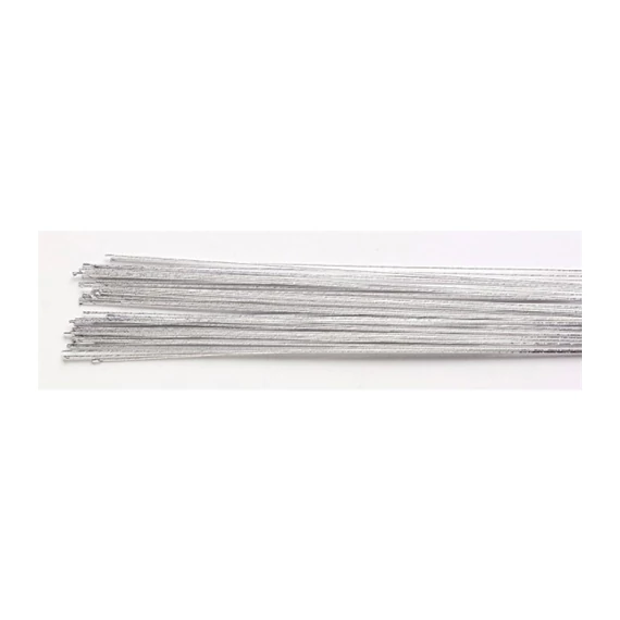 Metalizált ezüst virág drót, 36 cm - 24 # - Culpitt