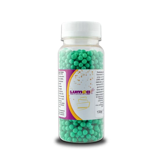 Karácsony zöld cukorgyöngy, 5mm, 130g - Lumea