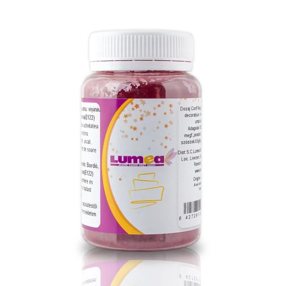 Por állagú bordó ételszínezék, 40g - Lumea