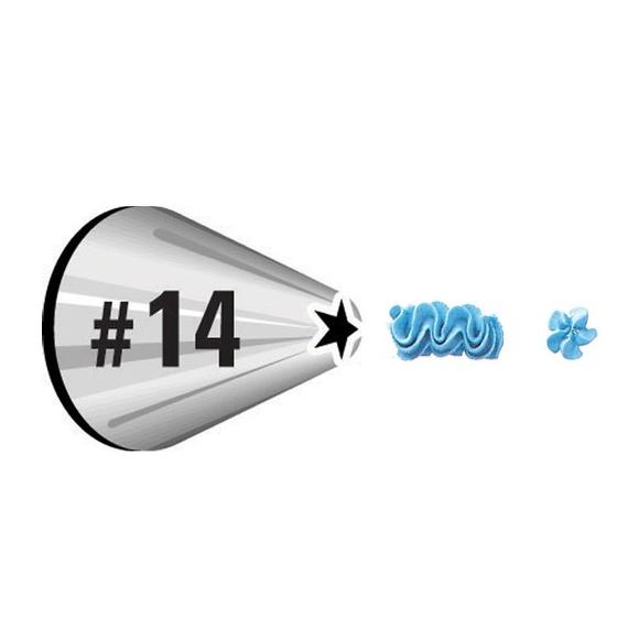 Csillag alakú díszítőcső, #14 - Wilton