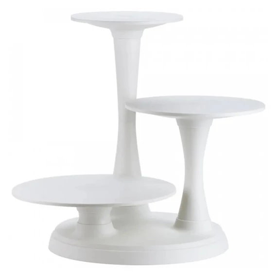 Fehér tortaállvány 3 tálcával, Ø25, Ø30, Ø35 cm - Wilton