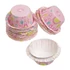 Virág alakú Rózsaszín, virág mintás muffin papír, 12 db. - Wilton