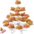  4 szintes, ezüst Muffin állvány - Wilton