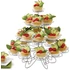  4 szintes, ezüst Muffin állvány - Wilton
