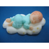 Kék, felhőn alvó kisbaba cukormasszából - Lumea
