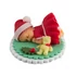 Alvó mikulás kislány baba cukormasszából, h9,5 cm x sz9,5 cm x m3,5 cm, 110g - Lumea