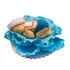 Alvó tengerész baba egy kék virágon cukormasszából - Lumea
