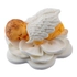 Alvó angyal baba egy fehér virágon cukormasszából - Lumea