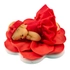Piros virágban alvó baba cukormasszából - Lumea