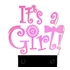 "It's a Girl" ledes akril tortadísz