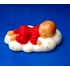 Piros, felhőn alvó kisbaba cukormasszából - Lumea