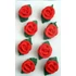 Korall piros icing rózsa, 8 db. - Lumea